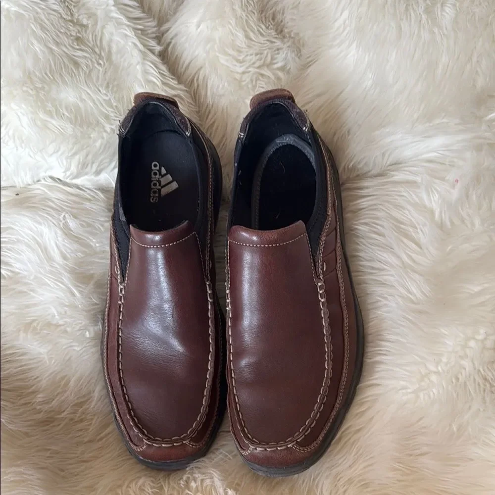 Adidas Men's Brown Slip-On Shoes